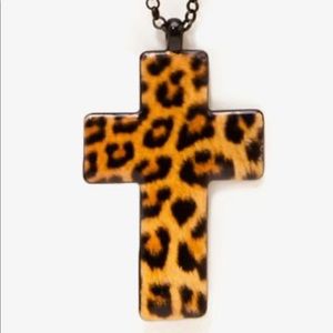 Forever 21 Black & Leopard necklace